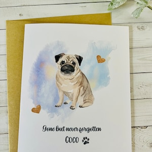Loss of Dog Sympathy Card, CHOOSE your Breed Card, Watercolor Cards, Thinking of You, Loss of Pet Card, Sympathy Card, Handmade Card