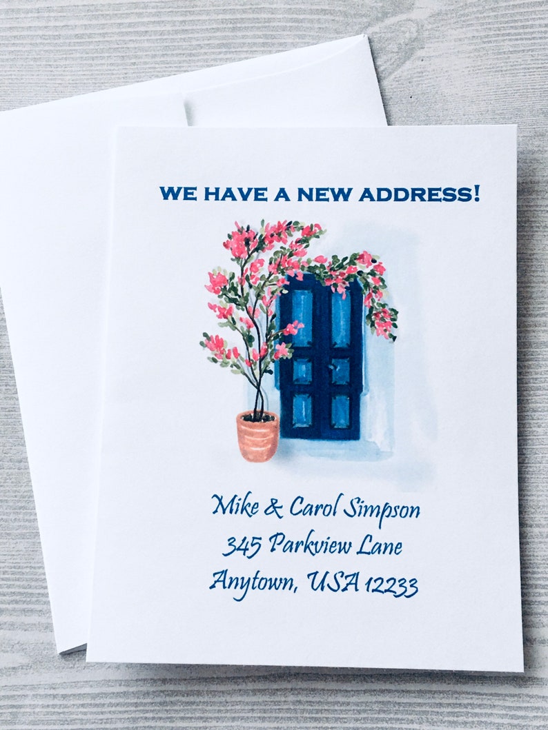Moving Cards Moving Announcement Cards Change of Address Cards Handmade Cards by DesignsbyAliA New Address Cards
