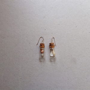 Pendientes de terrario Beach in the bottle: plata de ley, conchas marinas australianas imagen 2