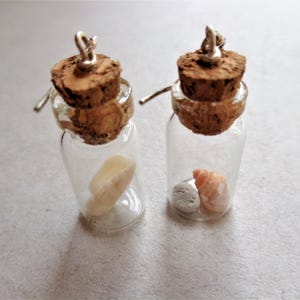 Pendientes de terrario Beach in the bottle: plata de ley, conchas marinas australianas imagen 6