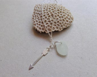 Colar Boho com Pingente de Flecha em Prata de Lei, Joia de Praia