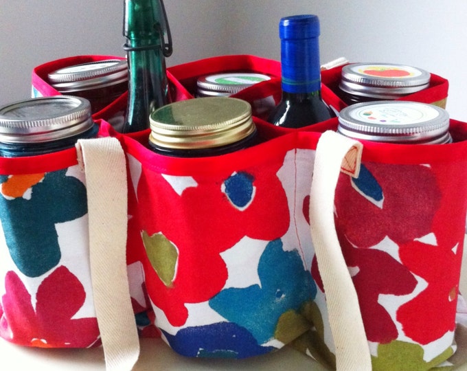 Jar Carrier Canning Jar Carrier Ball Jar Tote Bag Eight Etsy