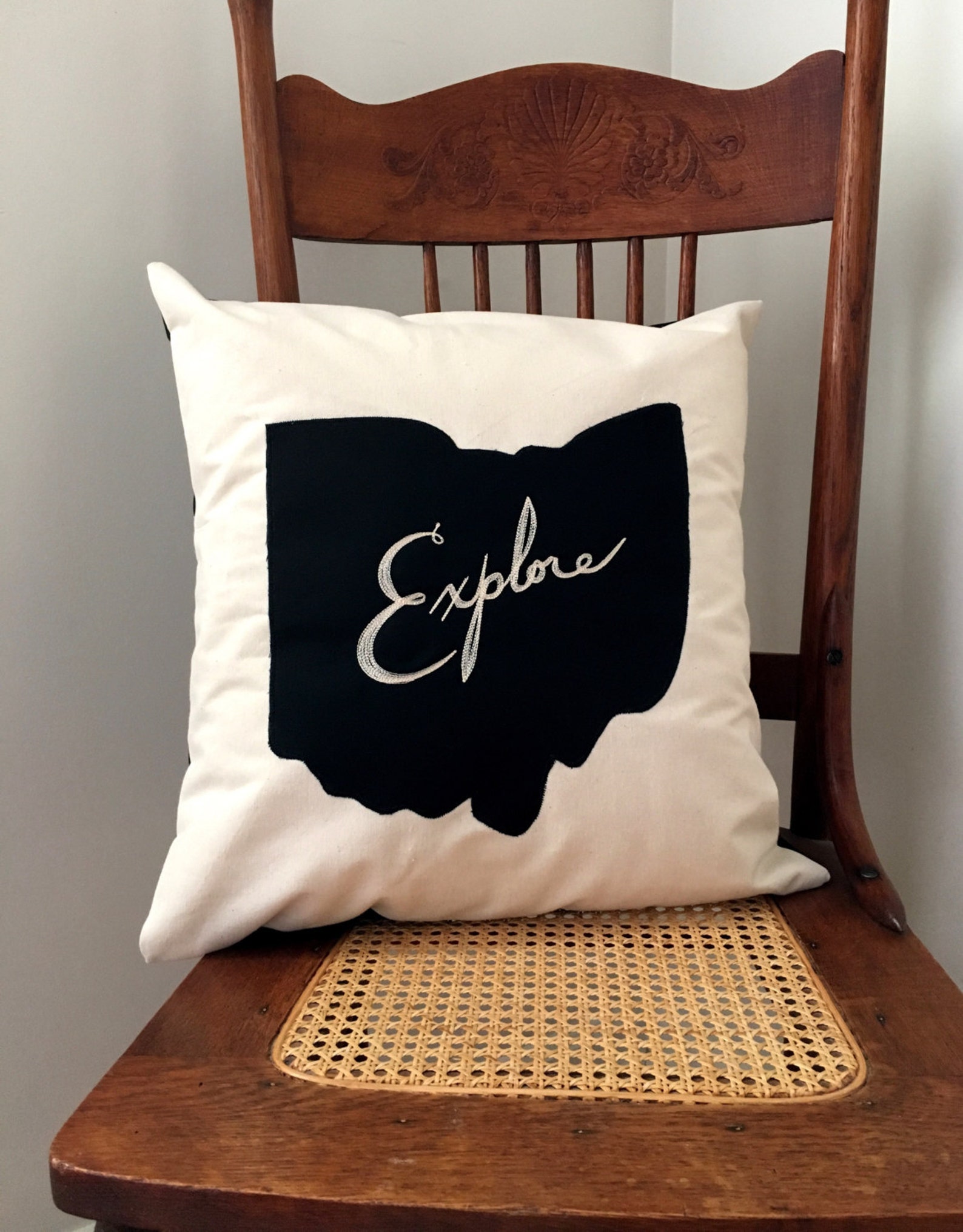 Explorez Ohio Pillow State of Ohio Pillow Cover Etsy