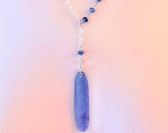 Blue Kyanite Drop Necklace