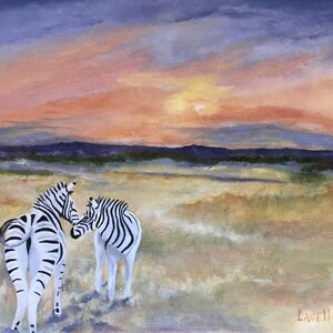 SALE PRICE Original Zebra Painting