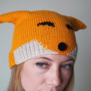 fox hat knitting pattern pattern for women men girls boys fox beanie pattern image 2