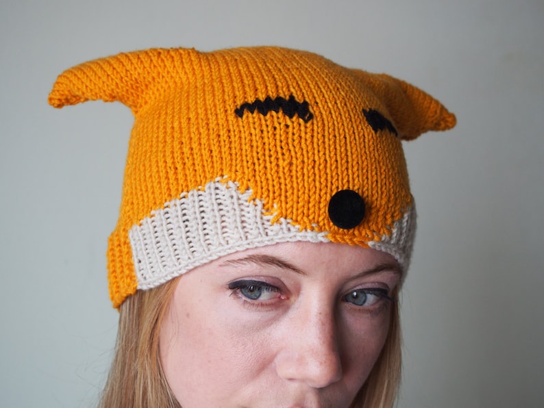 fox hat knitting pattern pattern for women men girls boys fox beanie pattern image 2