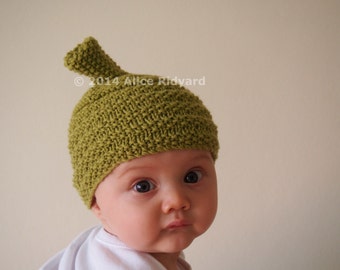 gumnut baby hat pattern - pixie hat pattern - pdf knit pattern - newborn hat pattern for baby