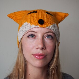 fox hat knitting pattern pattern for women men girls boys fox beanie pattern image 4