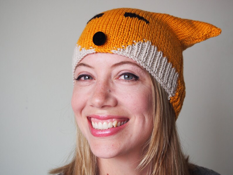 fox hat knitting pattern pattern for women men girls boys fox beanie pattern image 5