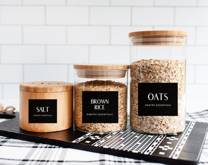 Pantry Labels Full Set | Water Resistant Custom Pantry Labels | Home ...