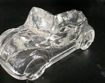 Volkswagen Convertible Beetle bug Car Glass  Paperweight