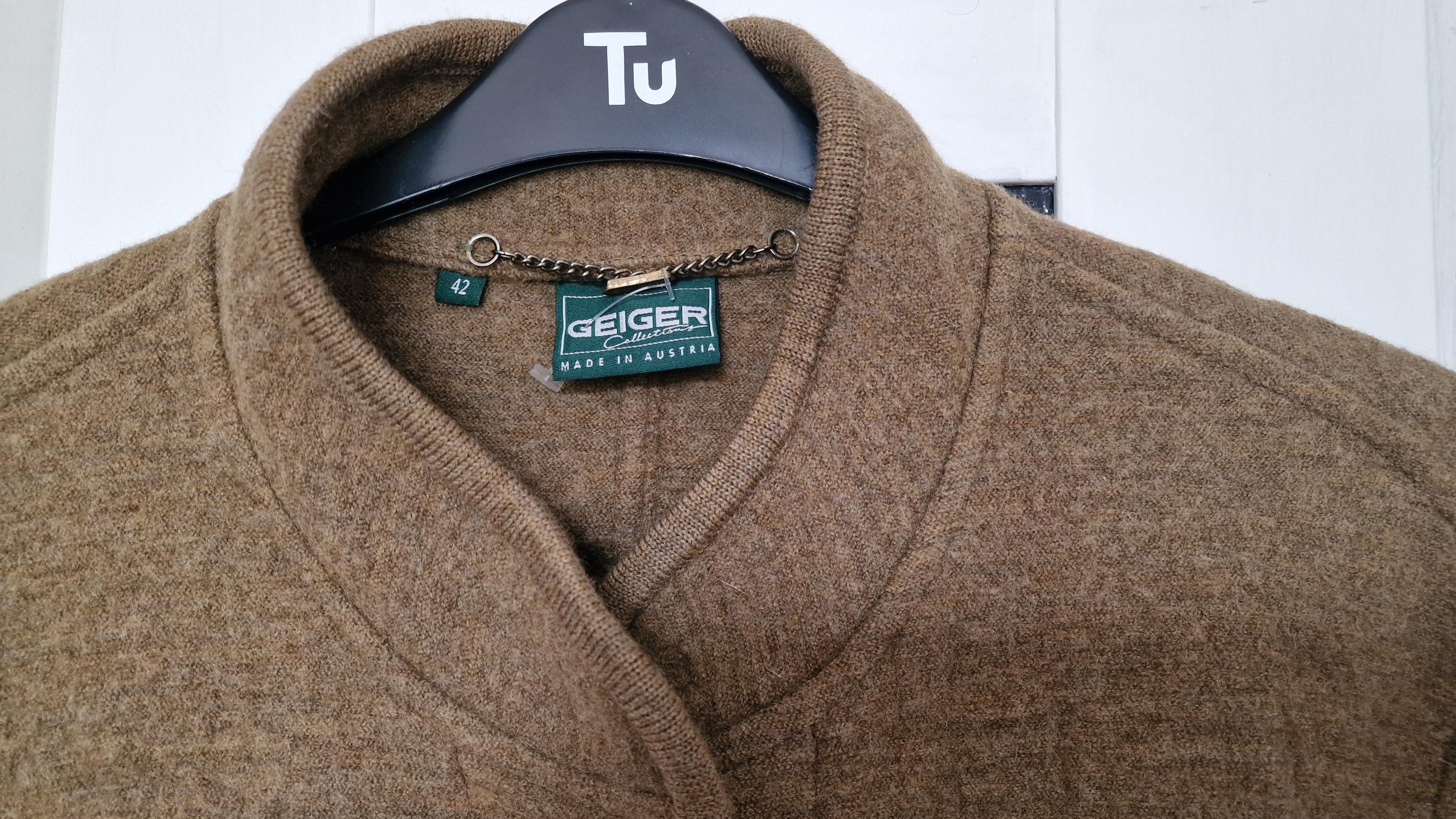 ヴィンテージ　GEIGER MADE IN AUSTRIA ウールコート オーストリア製 GEIGER スタンドカラー チロリアン ロング