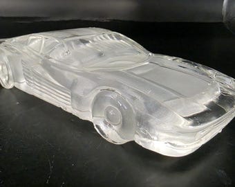 Mercedes Benz 300SL Gullwing Coupe Car Glass Frosted Paperweight