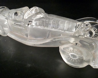 1930 Ford Model A Roadster Car Glass Frosted Paperweight