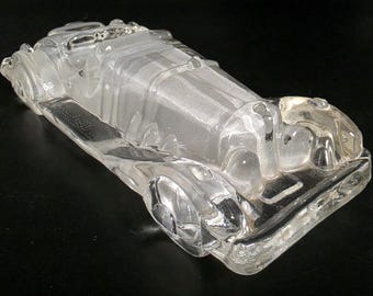 Mercedes Benz 1938 540k Special Roadster Car Glass Frosted Paperweight