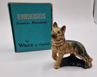Vintage Wade Whimsies Alsatian Dog Boxed