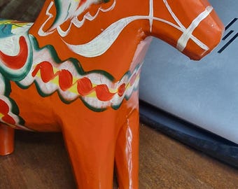 Vintage Swedish Dala Horse Red 20cm