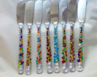 Cocktail Knife Beaded and Wired (1)