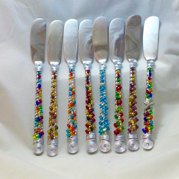 Cocktail Knife Beaded and Wired (1)