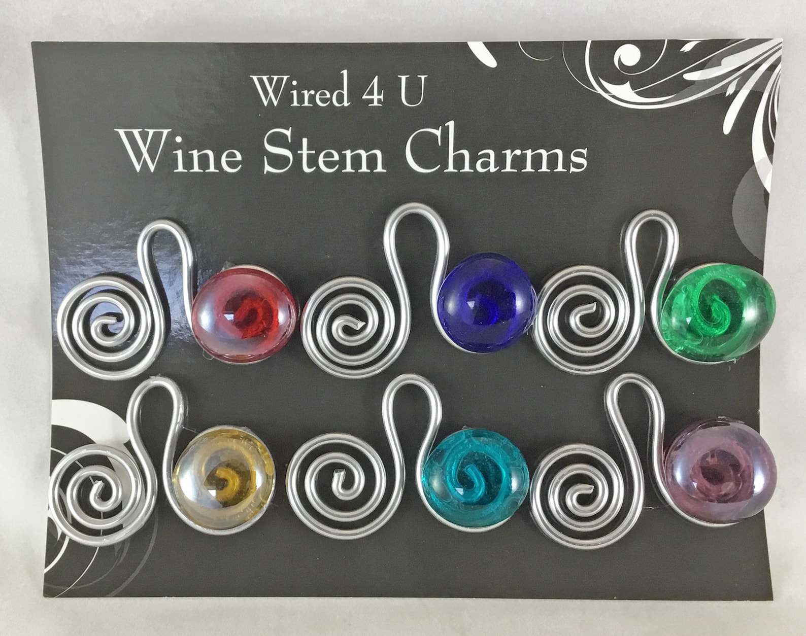 Wine Stem Charms set of 6 Etsy