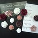 Flower Magnets, Fridge Magnet Set, Locker Magnet, Cubicle Decor, Burgundy, Mauve, White 