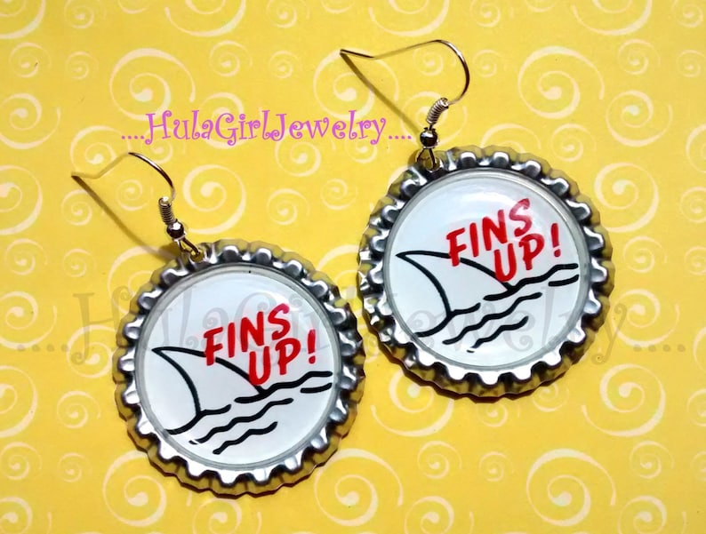 Fins Up Earrings Jimmy Buffett Inspired ParrotHead Fun Etsy
