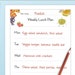 Kids Printable Editable Weekly Lunch Planner Simple Kids - Etsy