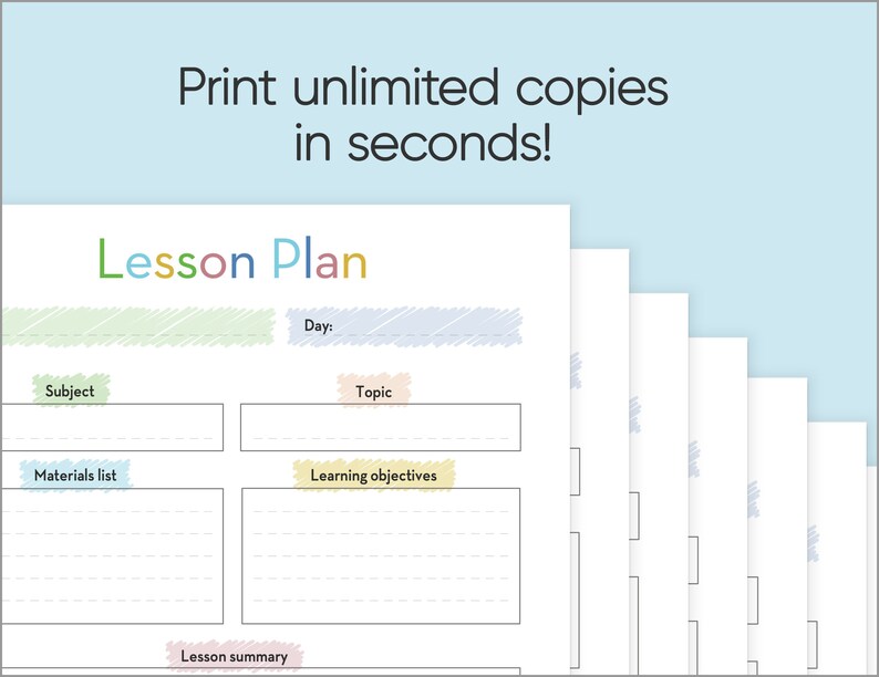 Editable Daily Lesson Plans Lesson Planner Printable - Etsy