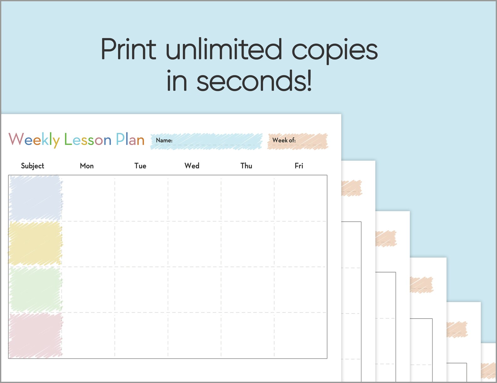 Editable Daily &amp; Weekly Lesson Plan Templates, Lesson Planner Printable ...