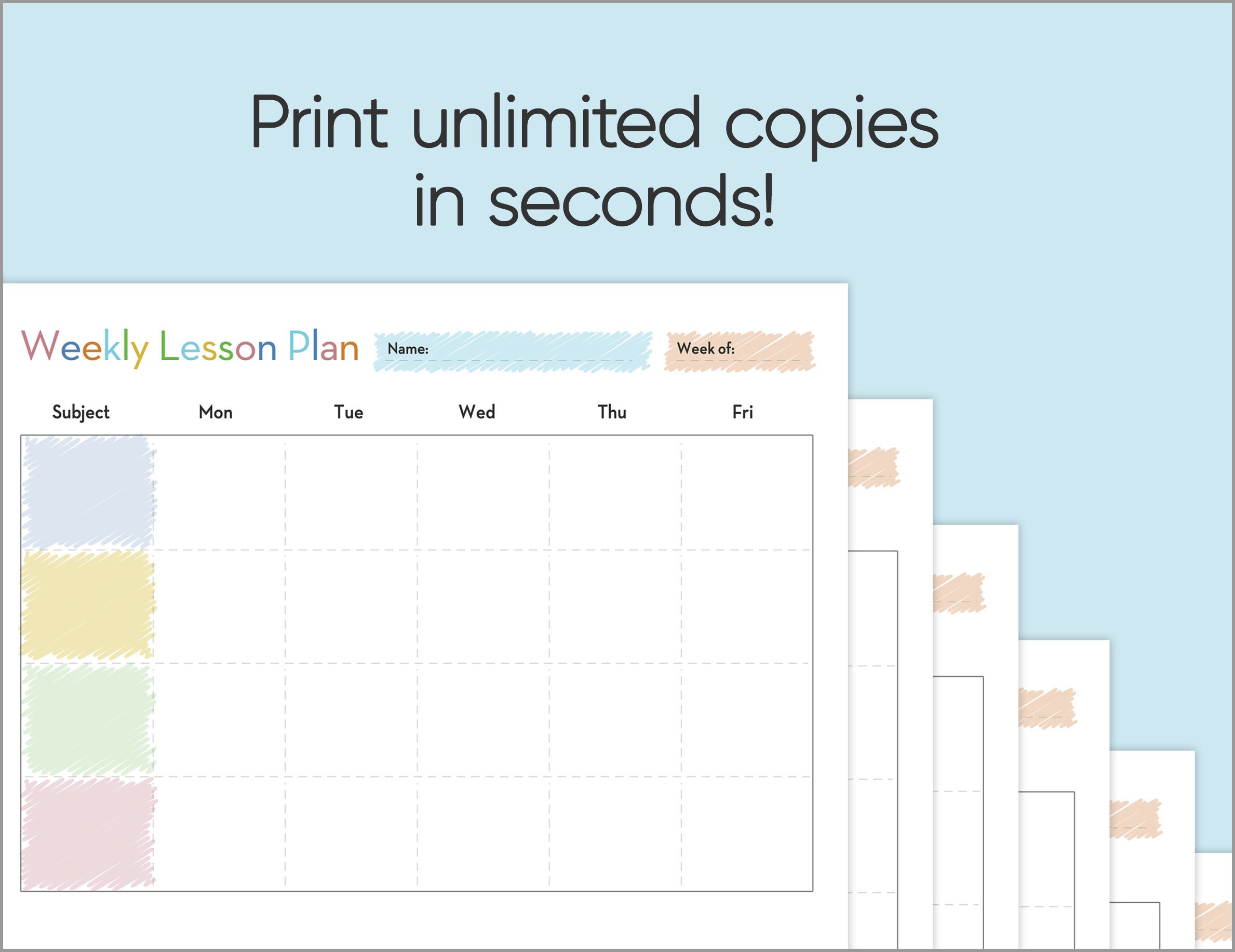 Editable Daily &amp; Weekly Lesson Plan Templates, Lesson Planner Printable ...