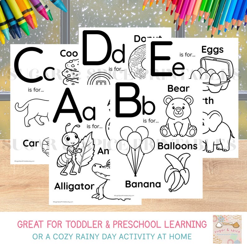 Printable Alphabet Coloring Pages for Kids, Preschool Curriculum ...
