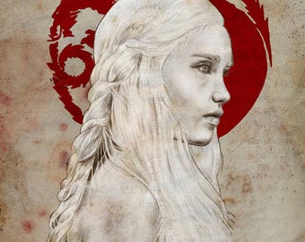 Daenerys: Mutter von Drachen 5 x 7 Print