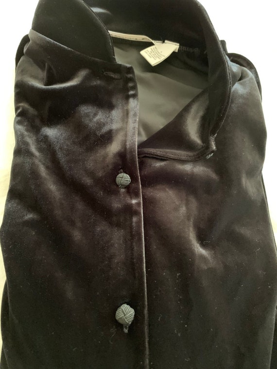 Black Velvet Tunic with Mandarin Collar