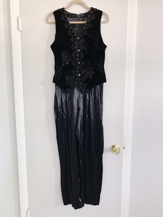 Velvet+Satin Jumpsuit - image 1