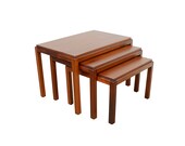 Mahogany Nesting Tables designed Gordon Russell, Russell of Broadway by Mid Century Modern