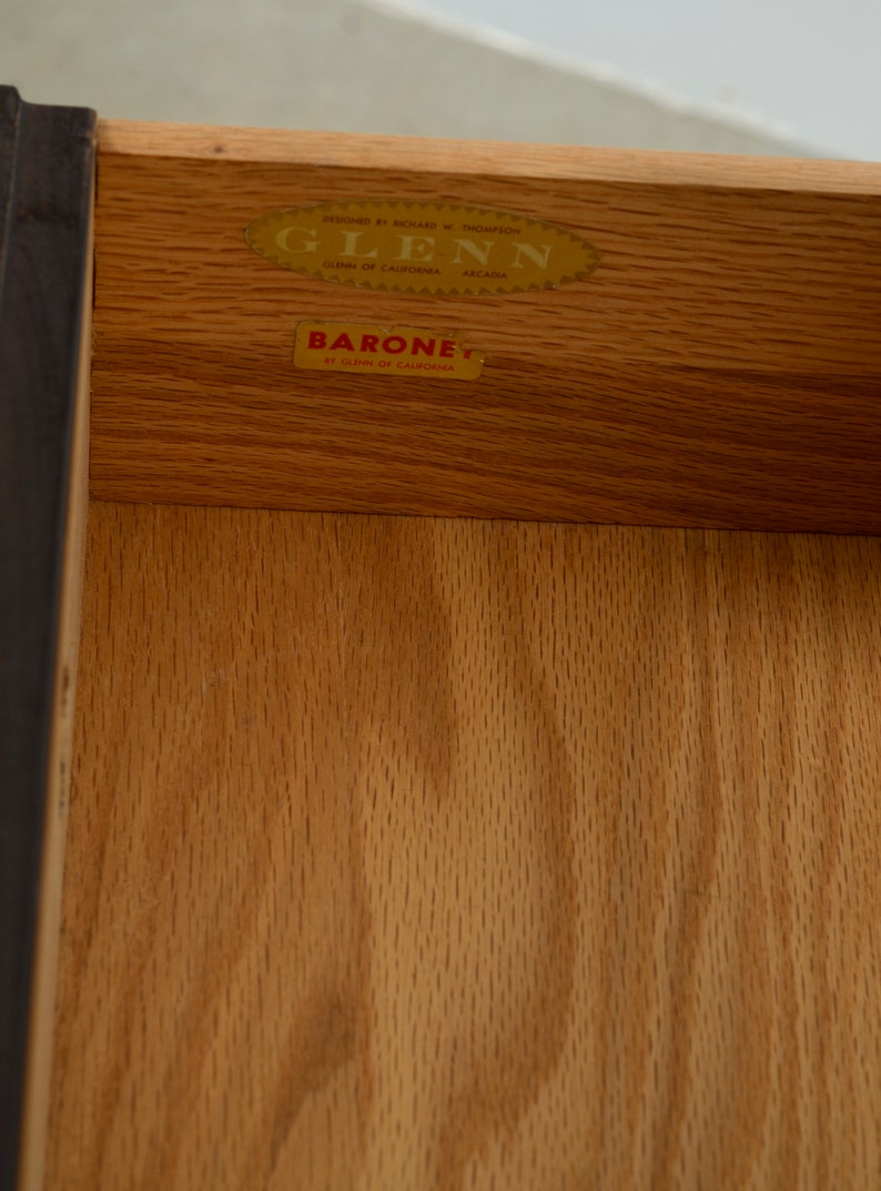 Walnut Dresser Richard Thompson for Glenn of California Mid Century Modern Dresser
