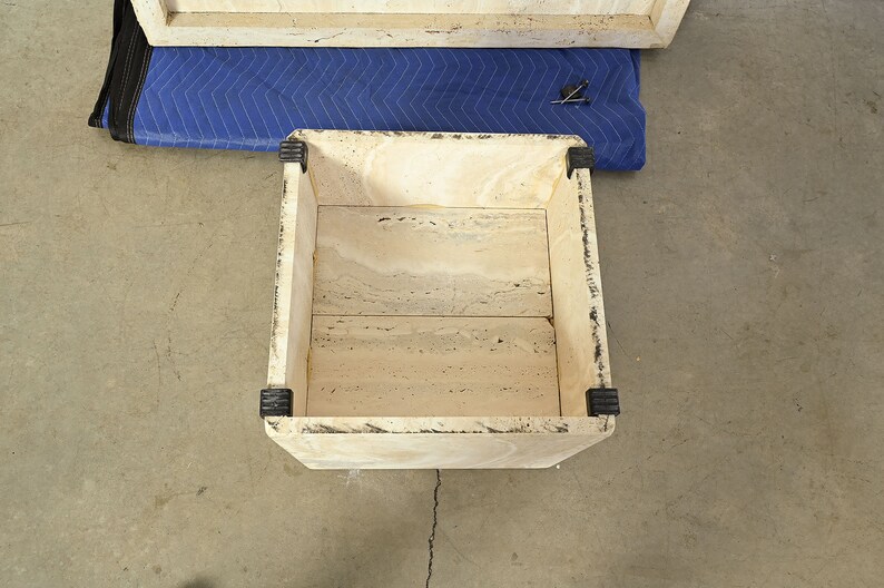 Travertine Coffee Table Stone International Italy Mid Century Etsy