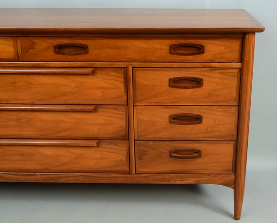 Heritage Walnut Long Dresser Credenza Drexel Heritage Mid Etsy