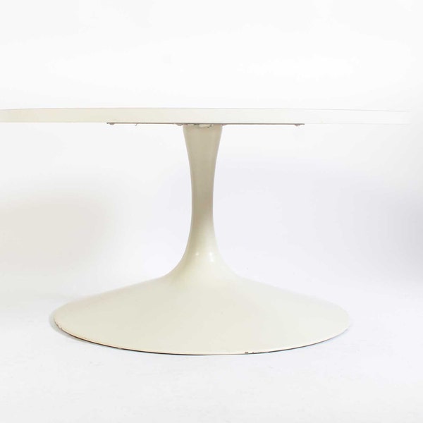 Hold for Geoff  White Tulip Based Side Table 1970 Eero Saarinen style Base Only