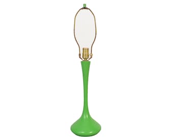 Lámpara laurel lámpara verde vintage mediados de siglo moderno