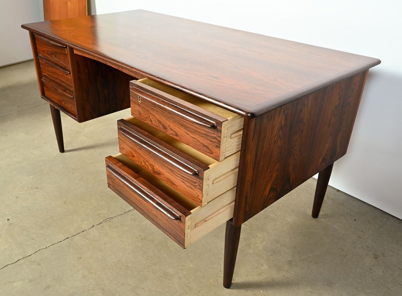 Svend Madsen Rosewood Desk Falster Danish Modern image 9