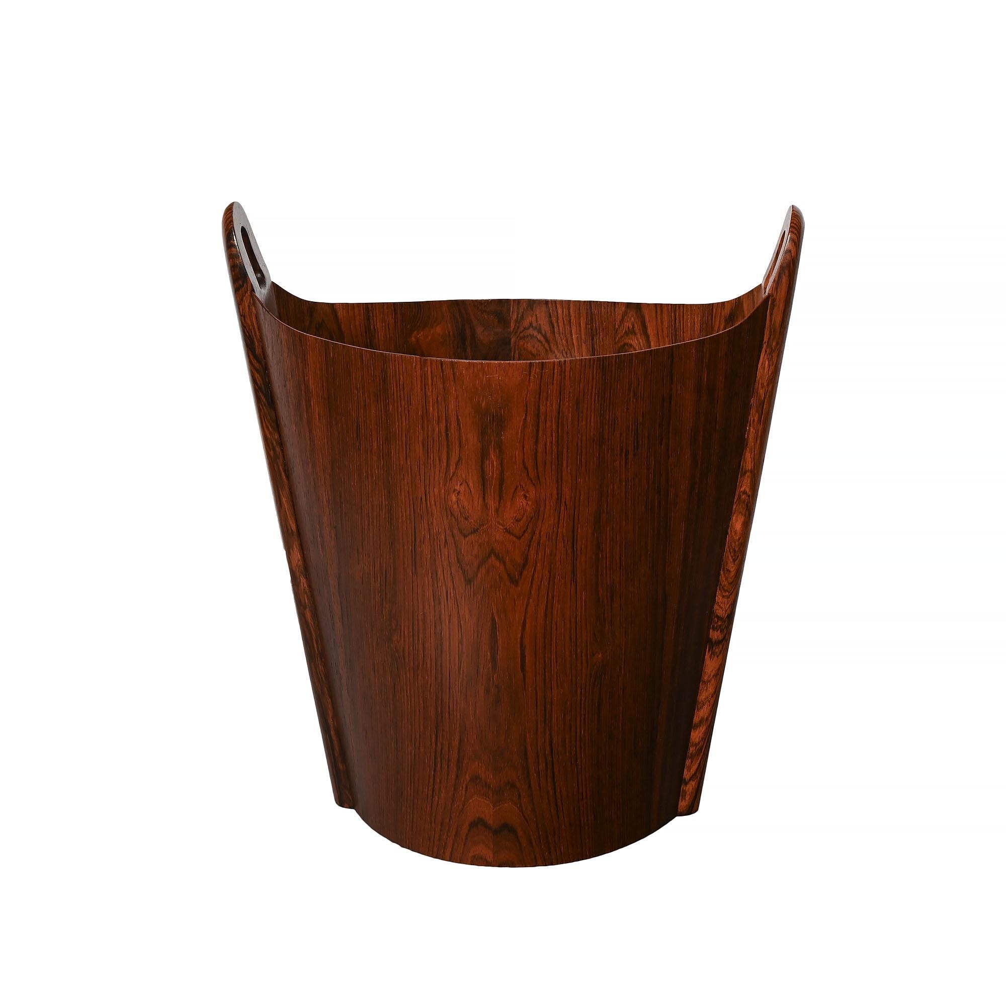 P.S. Heggen ウェストペーパーバスケット ボックス 籠 ローズウッド材 Wastepaper Basket Einar Barnes for P.S. Heggen Hand Made Danish