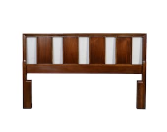 Cabecero de nogal Bassett Furniture The Impact Collection Juego de dormitorio de mediados de siglo moderno
