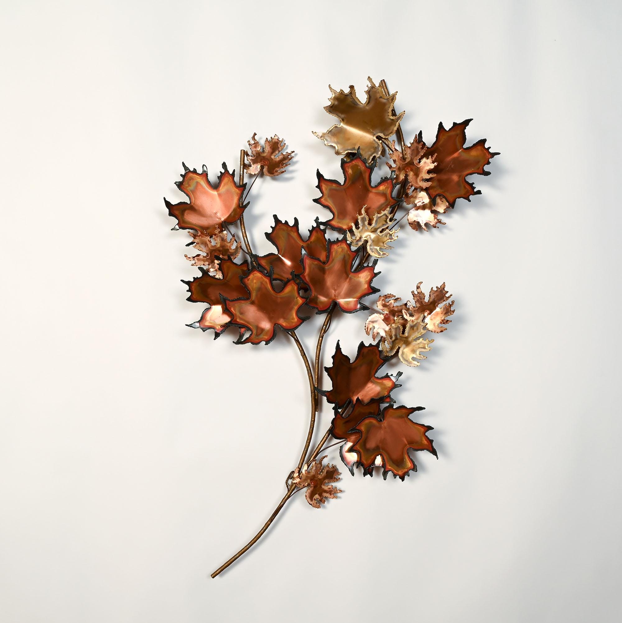 カーティスジェレ作品　カエデの木 Maple Leaves Curtis Jere Metal Wall Art Mid Century Modern - Etsy
