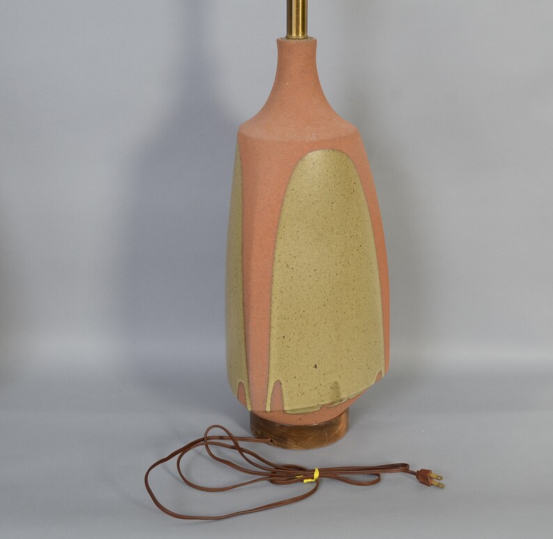 Stoneware Lamp by David Cressey for Architectural Pottery Drip Glaze Mid Century Modern image 5