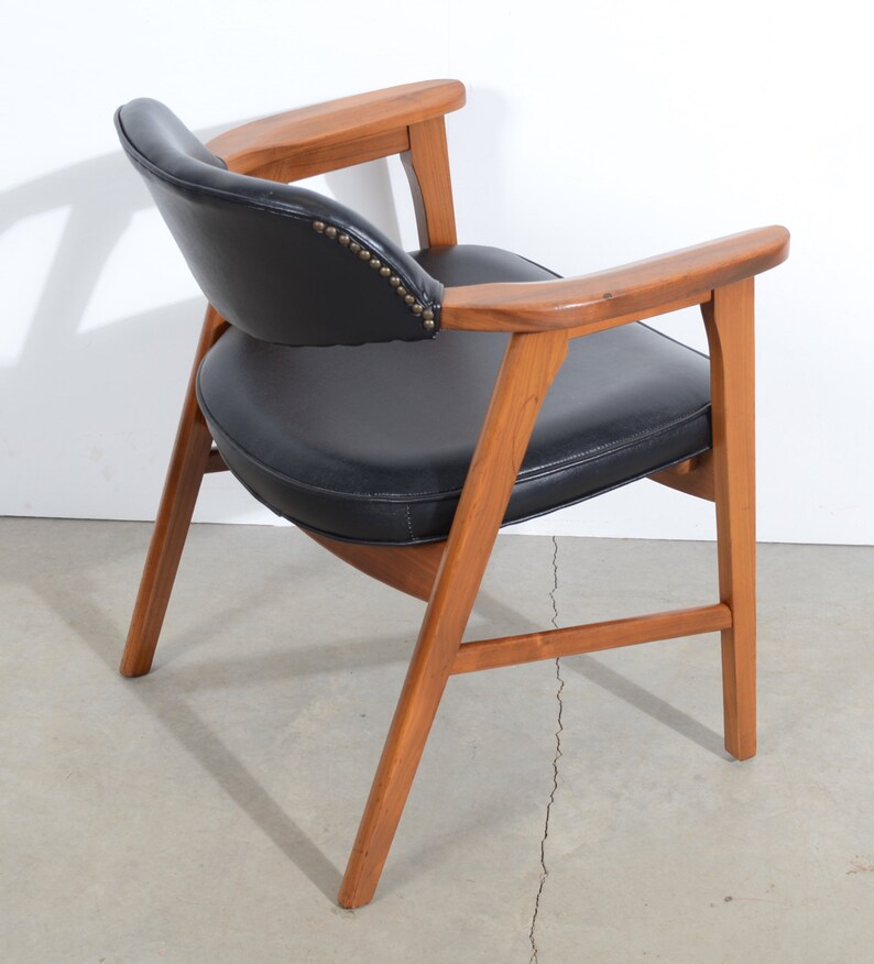 Arm Chair Walnut mid century modern 60s Gunlocke Chair Co. | Etsy