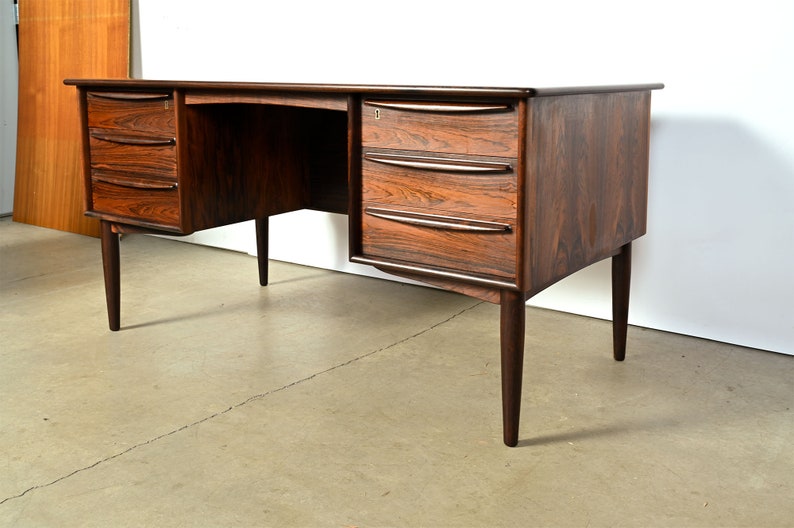 Svend Madsen Rosewood Desk Falster Danish Modern image 2