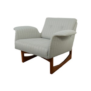 Wing Chair Lounge Chair Milo Baughman Style Mid Century Modern image 1