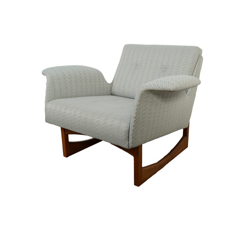 Wing Chair Lounge Chair Milo Baughman Style Mid Century Modern image 1